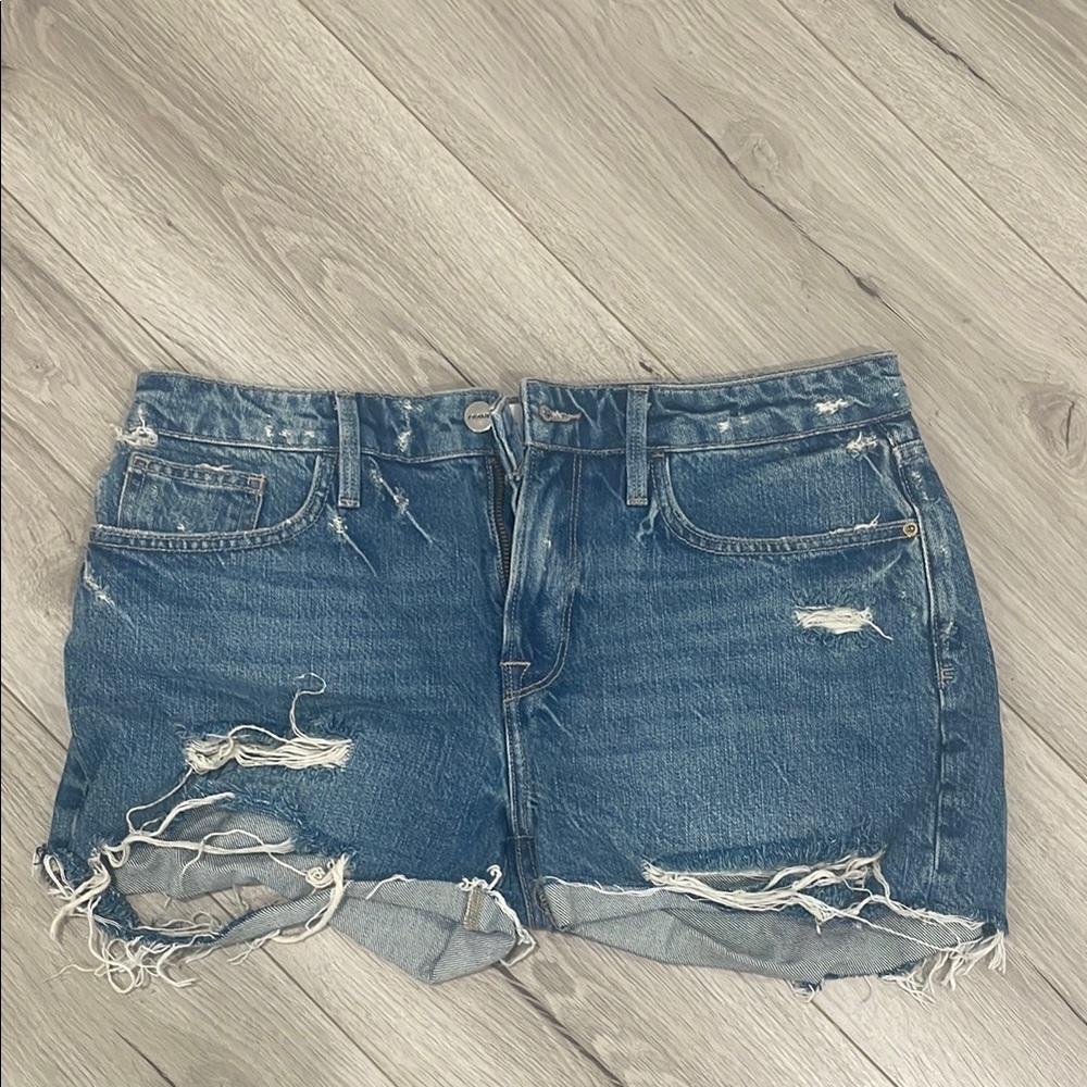 Distressed Denim Women Shorts